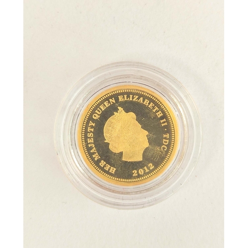 185 - Cased Tristan Da Cunha 2009 commemorative half-crown gold coin set comprising of thirteen 9ct gold c... 