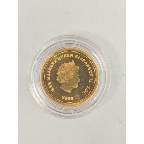 185 - Cased Tristan Da Cunha 2009 commemorative half-crown gold coin set comprising of thirteen 9ct gold c... 