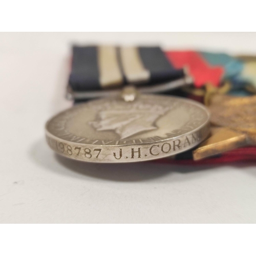 208 - WW2. Naval Distinguished Service Medal group presented to Petty Officer J.H Coram LT/JX198787. Compr... 