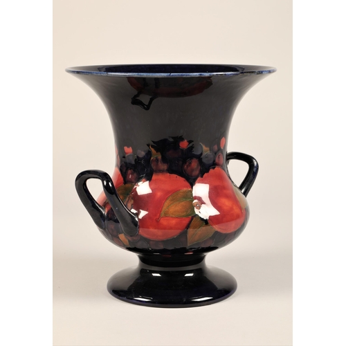 56 - Large Moorcroft pottery campana vase, decorated with pomegranate pattern, signed and incised Moorcro... 