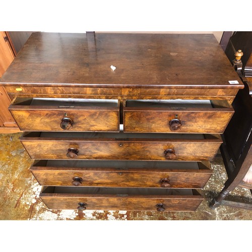 542 - Victorian mahogany two over three chest of drawers106 cm long,111.5 cm high