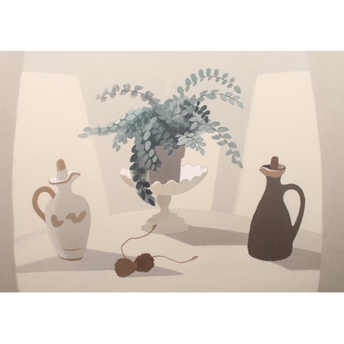 266 - ALISON MCKENZIE RSW (Scottish 1907-1982) *ARR* Still Life with Fern Oil painting, signed lower right... 