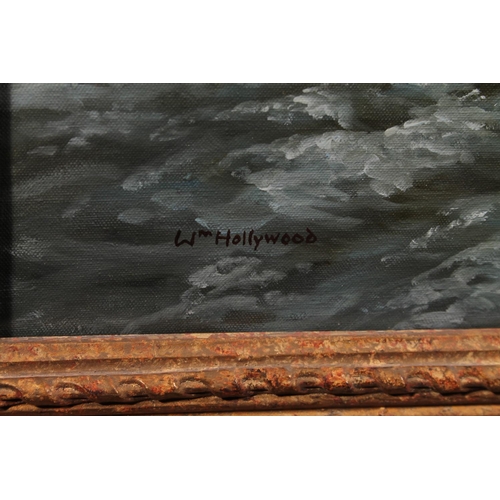 288 - WILLIAM HOLLYWOOD (British b1923) *ARR* Mallards Startled on a Connemara LakeOil on canvas, signed l... 