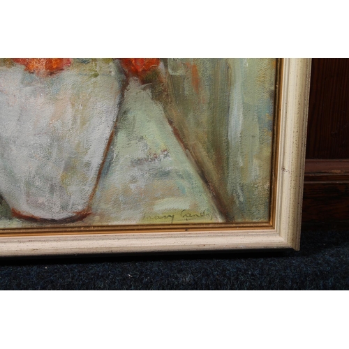 301 - MARY CANDY (Contemporary) *ARR* Still life vase of poppies Oil painting, signed lower left, 58cm x 4... 