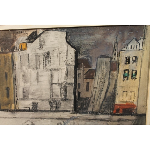 320 - ROBERT HENDERSON BLYTH RSA RSW (Scottish 1919-1970) *ARR* Cityscape with bridge Mixed media, signed ... 