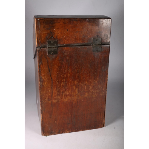 349 - George III mahogany knife box with fitted interior, 37cm tall.