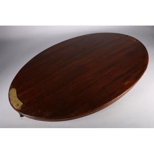 352 - 19th Century mahogany gallery tray with brass handles, 67cm long.