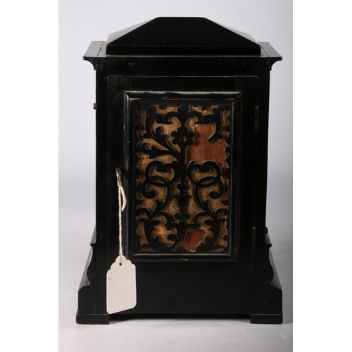 386 - Early 19th Century ebonised mantel clock by Barrard and Lund Cornhill London No. 1566, having a pend... 