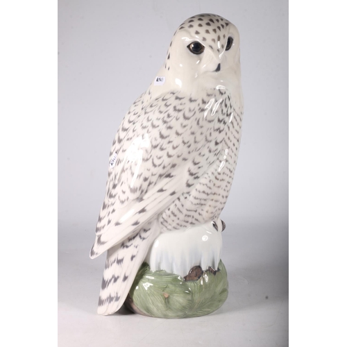 447 - Royal Copenhagen porcelain figure of an owl, no 1629, 38cm high.