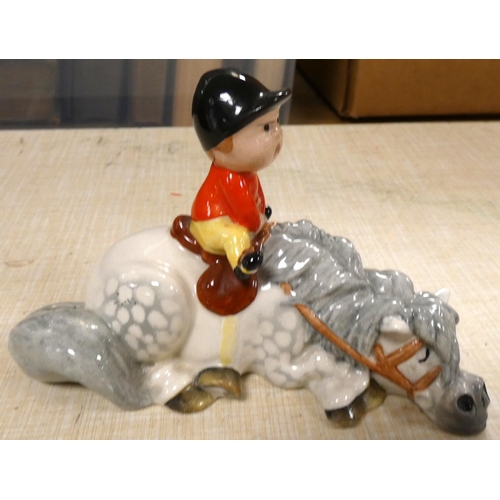 102 - Norman Thelwell 1982 kick start Beswick figure.