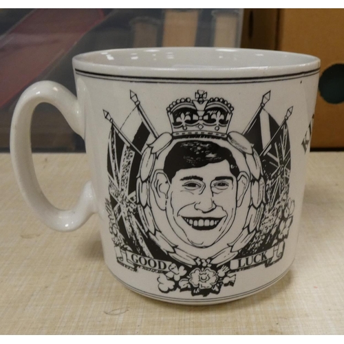 96 - Charles III Coronation mug for Private Eye, Good Luck.