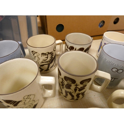 97 - Large collection of Hornsea pottery, mugs to include fruitery, Don’t Put All Your Eggs etc.