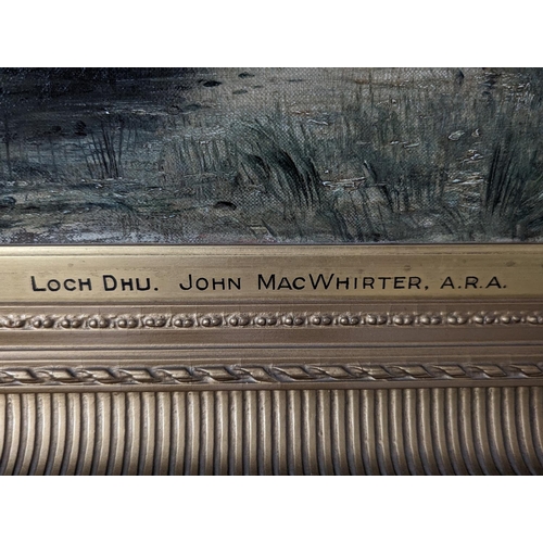 290 - JOHN MACWHIRTER RA HRSA RI RE (Scottish 1839-1911) Loch Dhu Oil on canvas, signed lower left 'MacW',... 