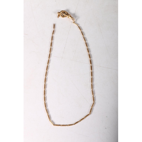 239 - 18ct gold chain, 15cm, 6.9g.