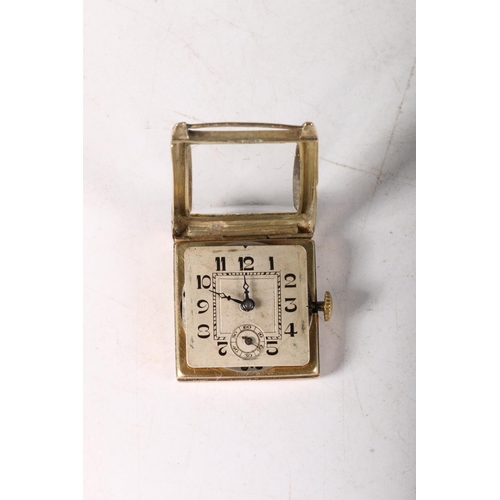 242 - 9ct gold cased gents wristwatch, no strap.