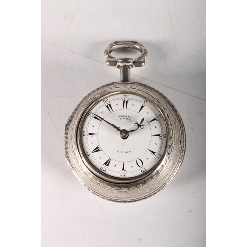 94 - 19th century pair cased watch for Turkish Market, dial inscribed Edward Prior London, movement numbe... 