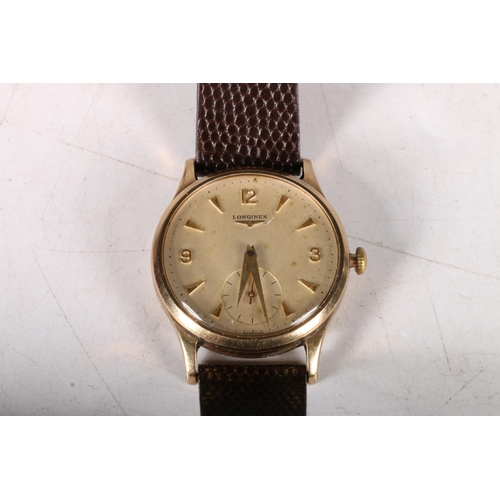 97 - 9ct gold cased Longines gent's wristwatch Cal. 12.68Z, serial 11219646, with box.