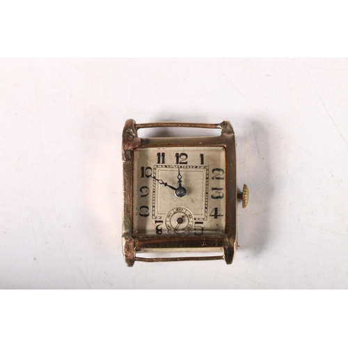 242 - 9ct gold cased gents wristwatch, no strap.