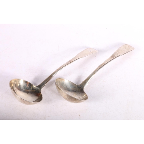 61 - Pair of George III silver ladles hallmarked William Eley I & William Fearn, London 1803, 18... 