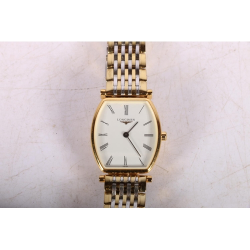 111 - Longines ladies wristwatch with Roman numerals and inscribed verso le Grande Classique de Longines o... 