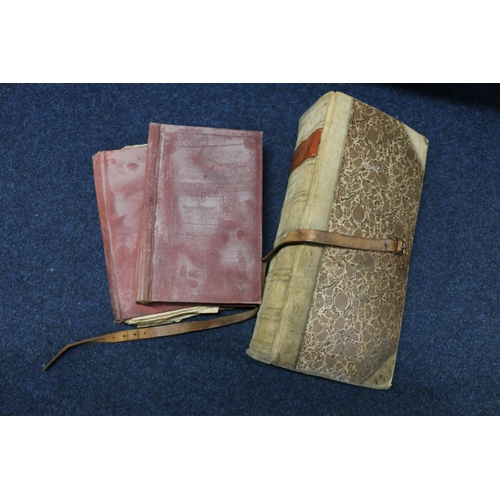 402 - 1920/30's account books for textile merchant, and large album containing samples. 