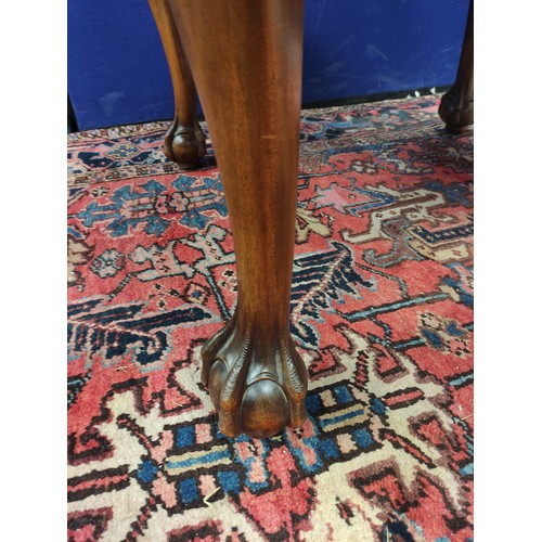 342 - Early 20th century mahogany D-end dining table by Wylie & Lochhead, on carved cabriole supports ... 