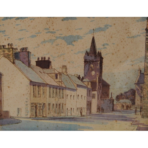 241 - Ann Dallas (Scottish, 1908 - 1997)High Street, KirkcudbrightSigned, watercolour, 17cm x 22cm.  ARR... 