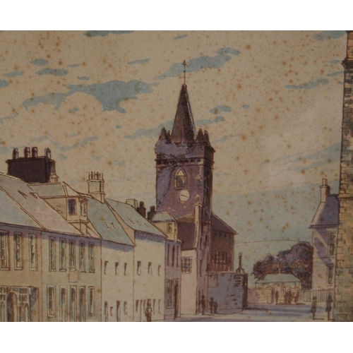 241 - Ann Dallas (Scottish, 1908 - 1997)High Street, KirkcudbrightSigned, watercolour, 17cm x 22cm.  ARR... 