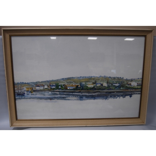 243 - Donald Rudd (Scottish, 1931 - 1993)KirkcudbrightSigned, acrylic, 49cm x 74cm.  ARR... 