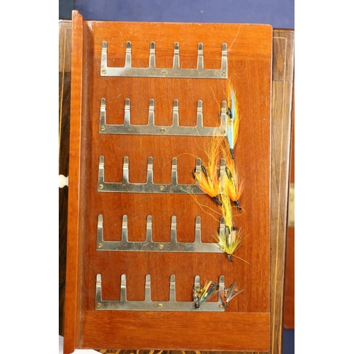 393 - Hardy's of Alnwick mahogany fly cabinet, fitted with ten drawers containing fishing flies, circa 193... 