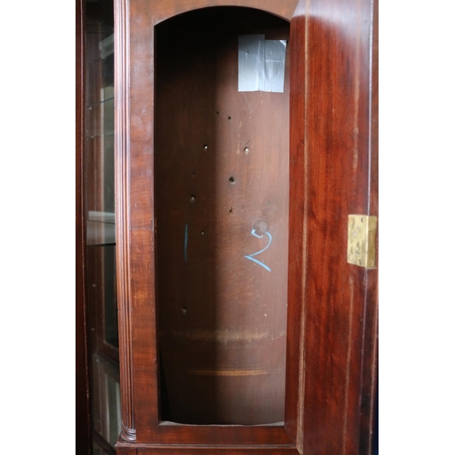 555 - Dawson of Haddington longcase grandfather clock, the white enamel dial with Roman numeral chapter ri... 