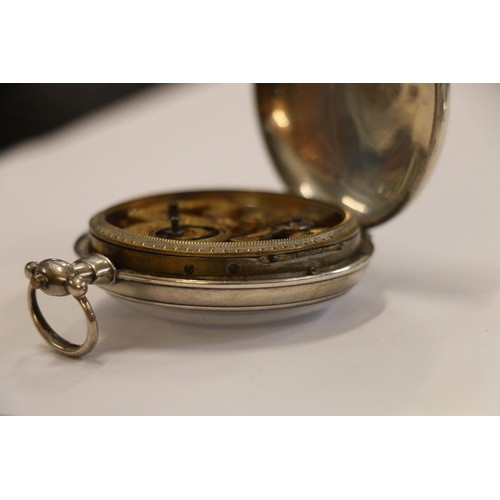 91 - Late 19th century Chinese open face pocket watch, the case back opening to reveal a finely jewelled ... 