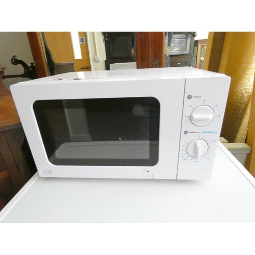 562 - Small white microwave.