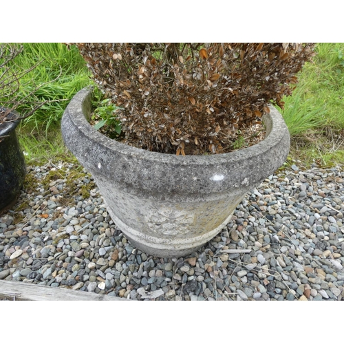 582 - Large pair of concrete garden planters.