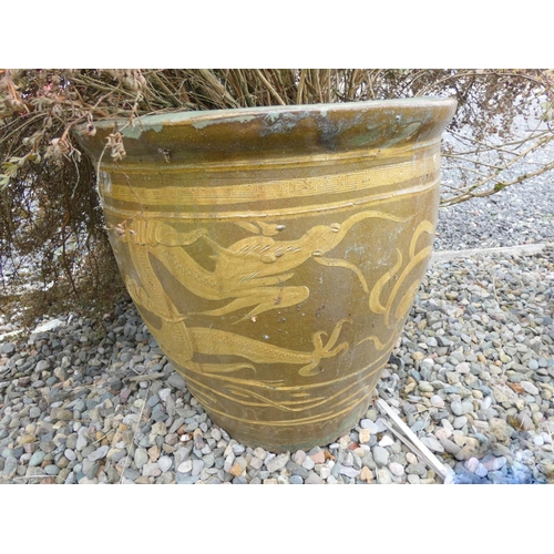 586 - Large oriental garden planter.