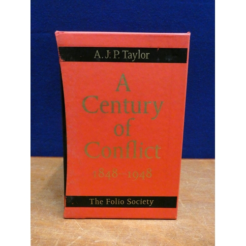 104 - FOLIO SOCIETY.  A. J. P. Taylor, A Century of Conflict. 5 vols. in slip case.... 