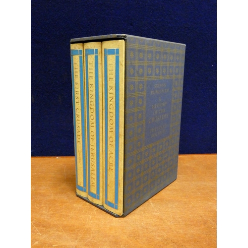 106 - FOLIO SOCIETY.  Steven Runciman, History of the Crusades. 3 vols. in slip case.... 