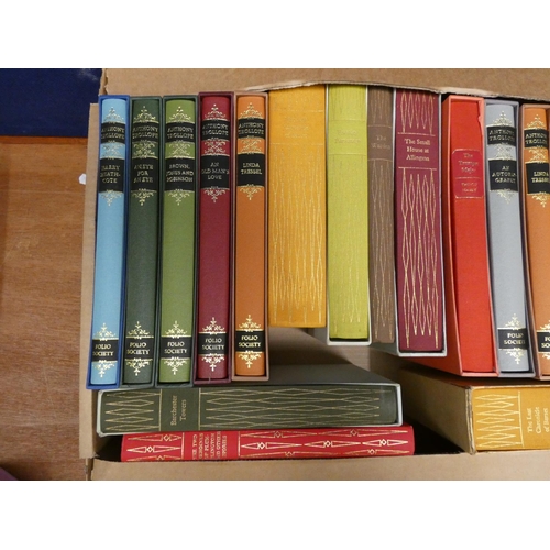 108 - FOLIO SOCIETY.  Anthony Trollope. 22 vols., mainly in slip cases.