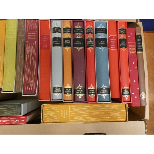 108 - FOLIO SOCIETY.  Anthony Trollope. 22 vols., mainly in slip cases.