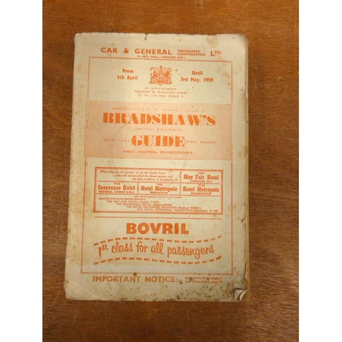 114 - BRADSHAW.  British Railways Guide & Hotel Directory for 1959; also 6 various others re... 