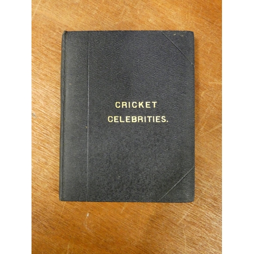 118 - Sport.  Football Celebrities and Cricket Celebrities. 2 small vols. of photographic illus. Dark gilt... 