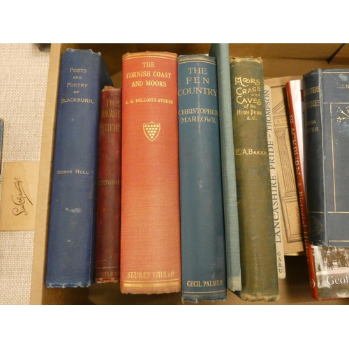 121 - UK Topography & Local History.  A carton of various vols., mainly Lancashire interest.... 