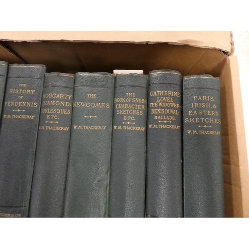 35 - THACKERAY W. M.  Works. 12 uniform vols. Green cloth. 1872.