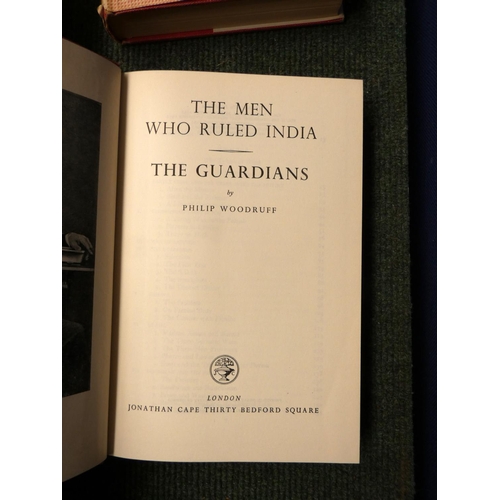 55 - WOODRUFF PHILIP.  The Men Who Ruled India.  2 vols. Frontis & maps. Orig. red clo... 