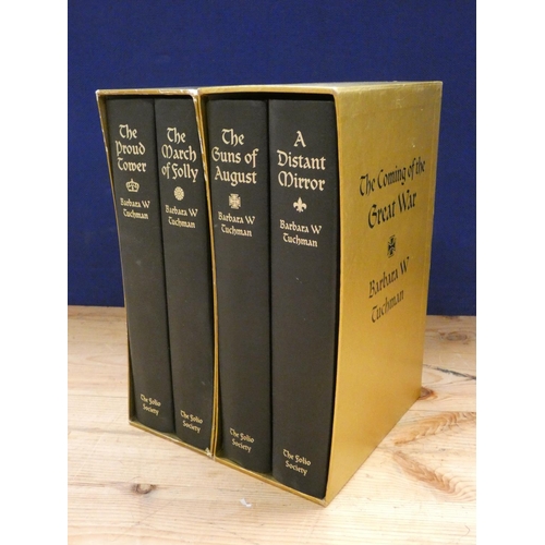 64 - FOLIO SOCIETY.  Barbara W. Tuchman. 4 vols. in two slip cases.