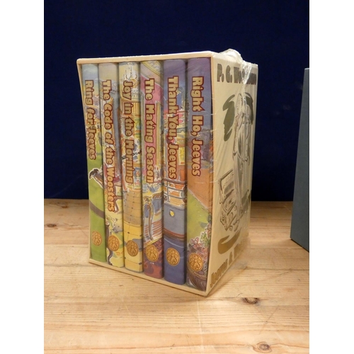 72 - FOLIO SOCIETY.  P. G. Wodehouse. 6 vols. in slip case; also 2, Nancy Mitford & 1 other.  (9).... 