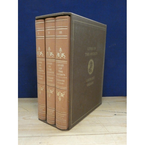 73 - FOLIO SOCIETY.  Vasari, Lives of the Artists. 3 vols. in slip case.