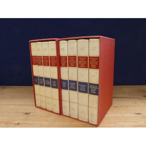 76 - FOLIO SOCIETY.  Gibbon, Decline & Fall of the Roman Empire. 8 vols. in two slip cases.... 