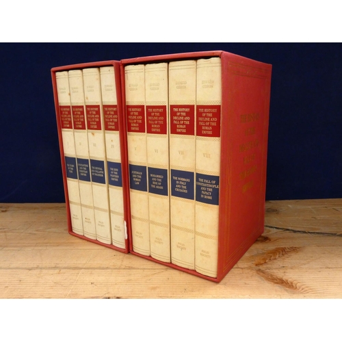 77 - FOLIO SOCIETY.  Gibbon, Decline & Fall of the Roman Empire. 8 vols. in two slip cases.... 