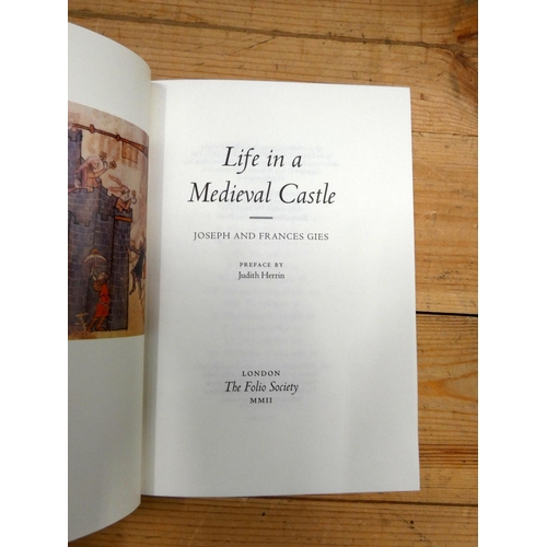 79 - FOLIO SOCIETY.  Life in a Medieval Village. 3 vols. in slip case; also 1 other.  (4).... 